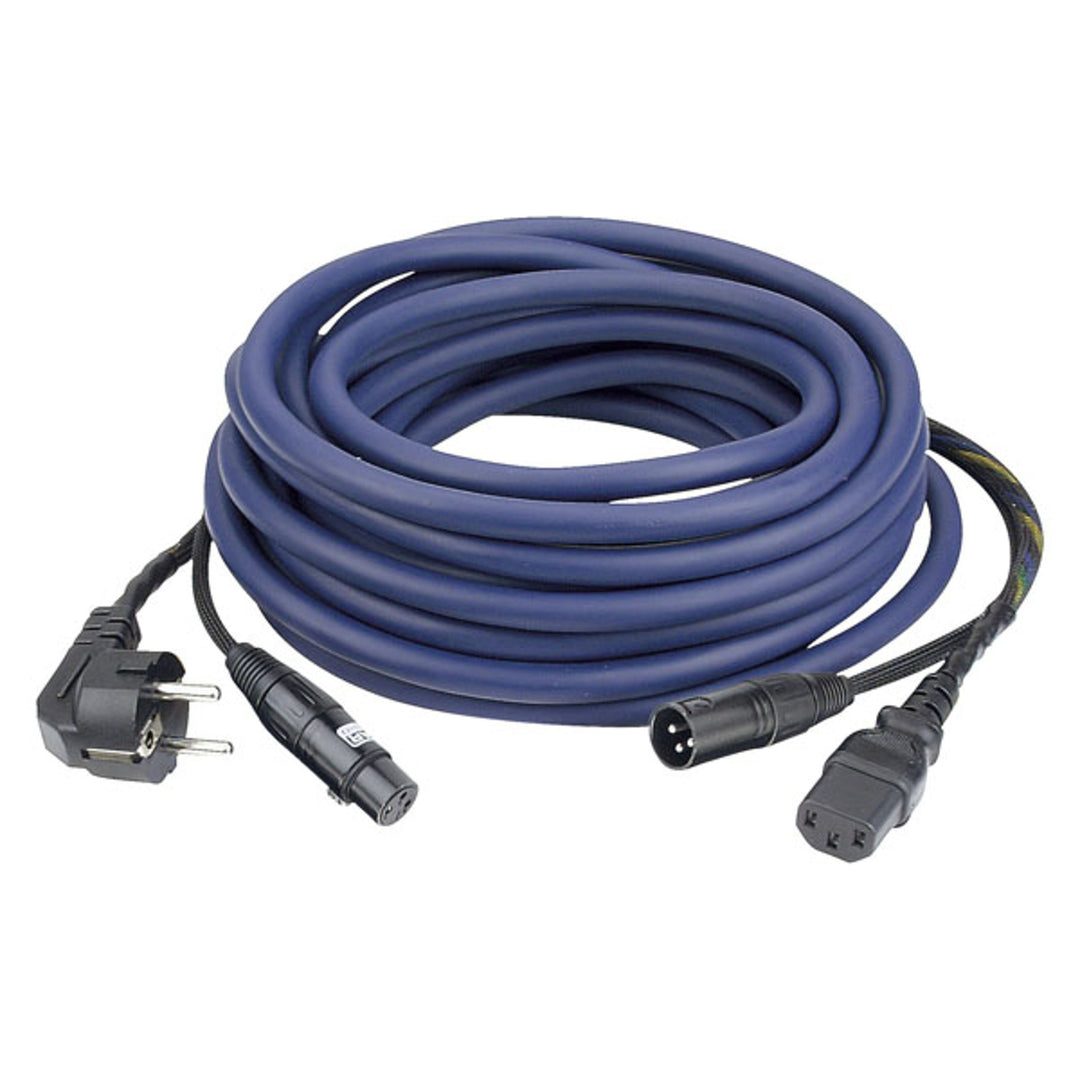 Audio Power/Signal Kabel Schukostecker auf Kaltgerätebuchse & XLR/XLR, 20m
