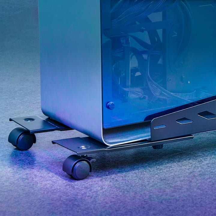 NanoRS RS480 Mobiler Gamping-CPU-Ständer mit 4 Rollen CPU-Ständer Computerwagen Belastbar bis 25kg,