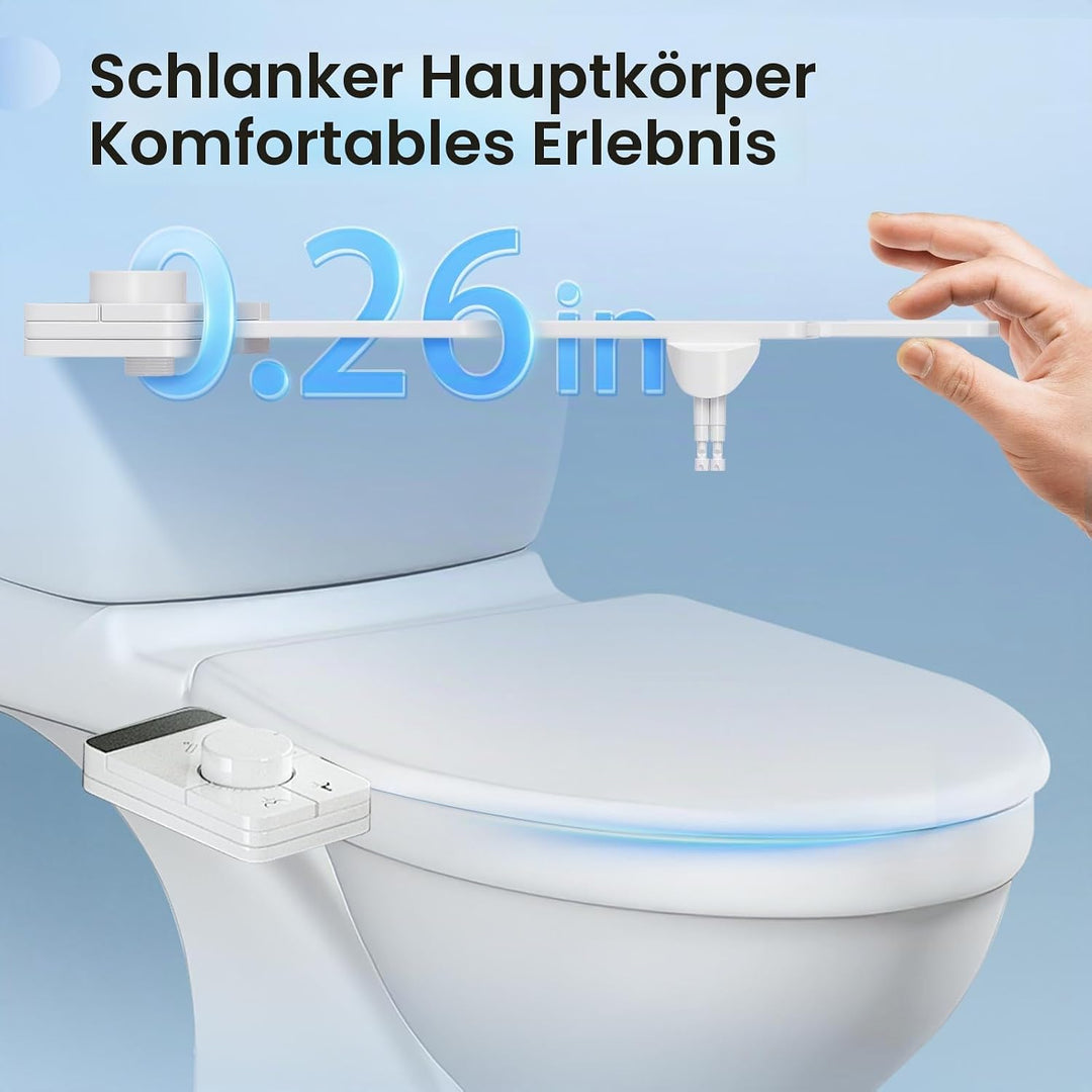 Bidet Aufsatz Für Toilette, Einsatz Einziehbare Selbstreinigende Doppel Düse Bidet Aufsatz Nicht Ele