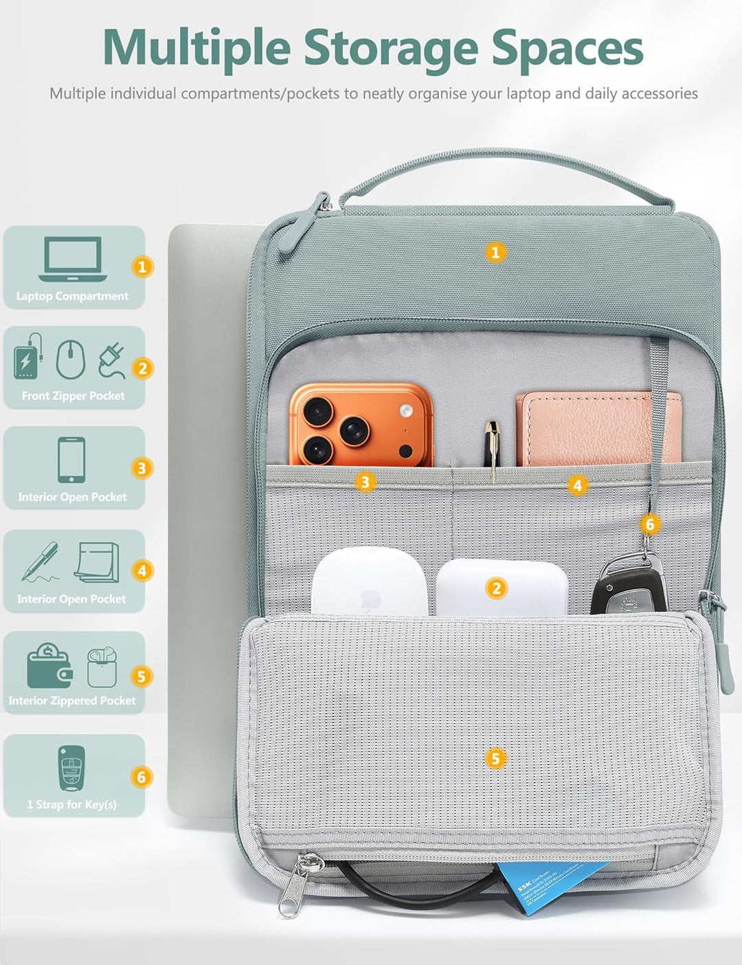 HYZUO 13,3-14 Zoll Laptoptasche Hülle Tasche für MacBook Pro 14 M5 M4 M3 M2 M1 A3426 A3427 2026-2021