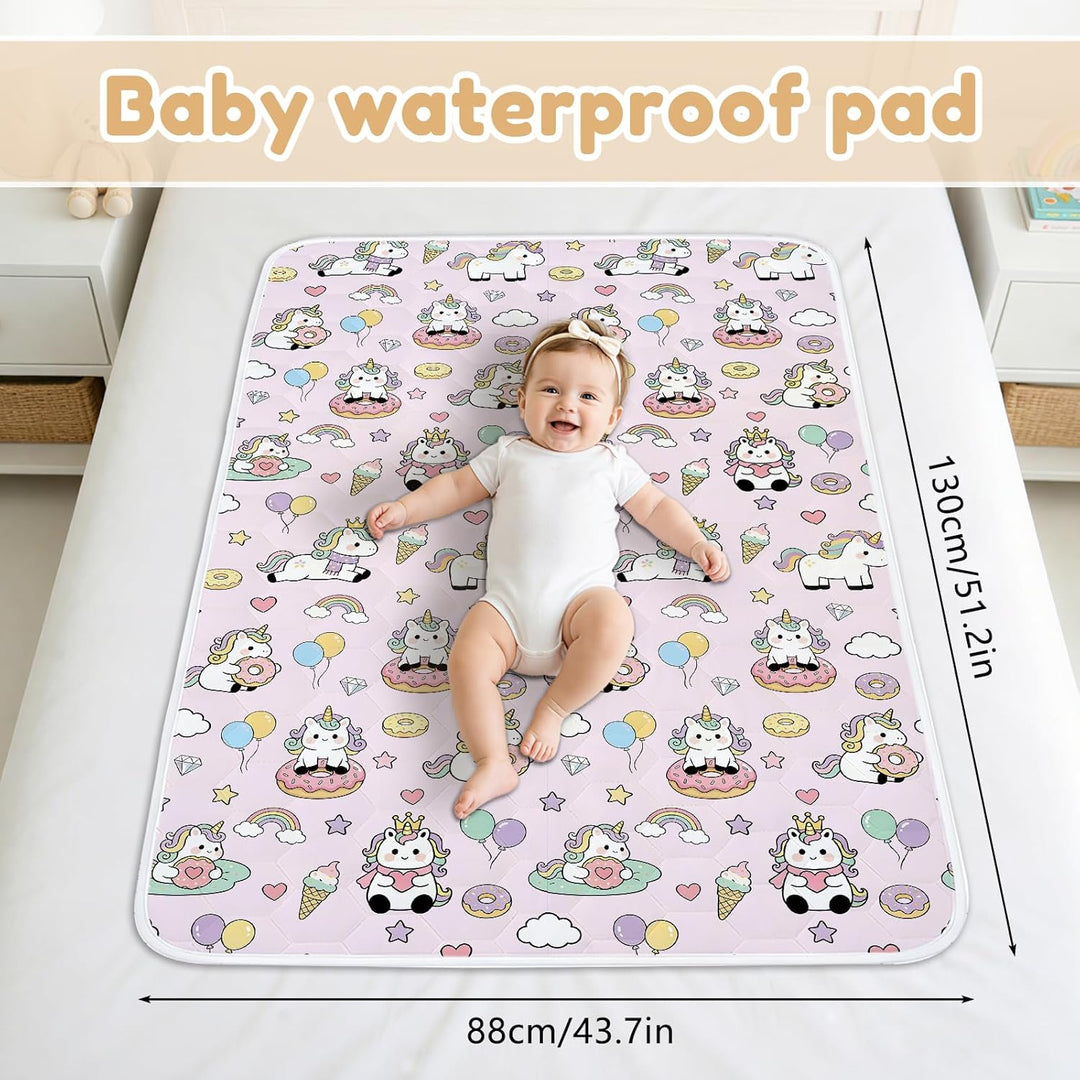 Einhorn-PIPI-Pads, Töpfchen-Trainingsbett-Pads, 100% wasserdicht und Bettnässtücher für Einzel- und