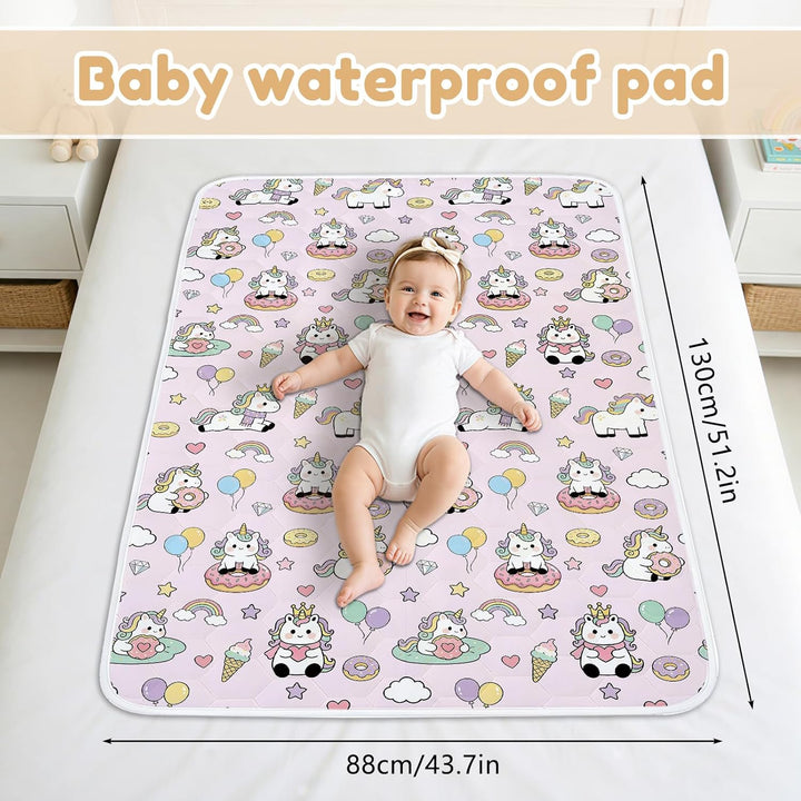 Einhorn-PIPI-Pads, Töpfchen-Trainingsbett-Pads, 100% wasserdicht und Bettnässtücher für Einzel- und