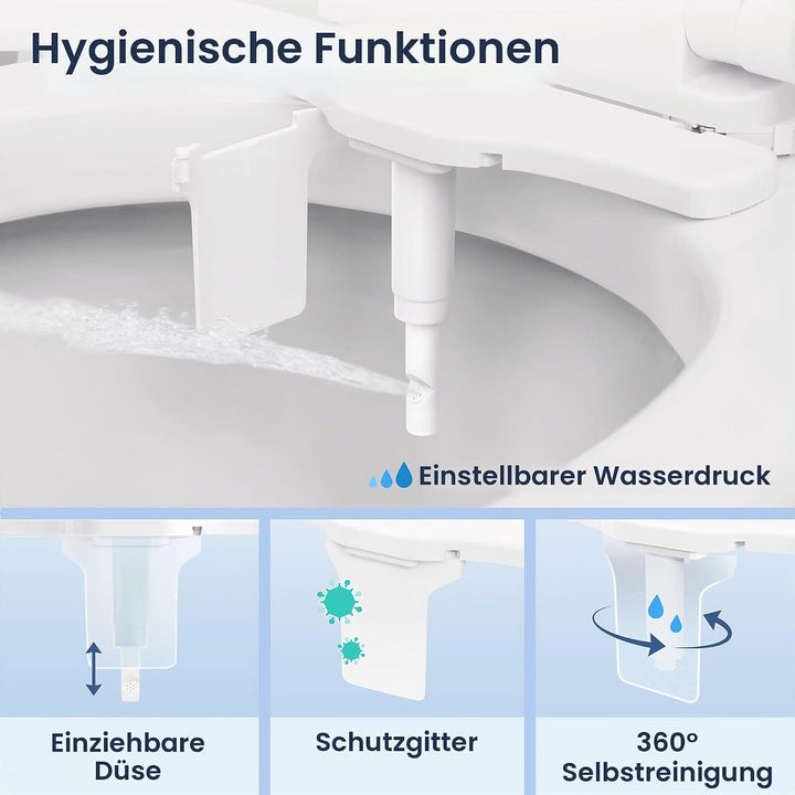 LUXE Bidet NEO 120 Plus – WC-Sitzaufsatz der nächsten Generation mit innovativen EZ-Lift-Scharnieren
