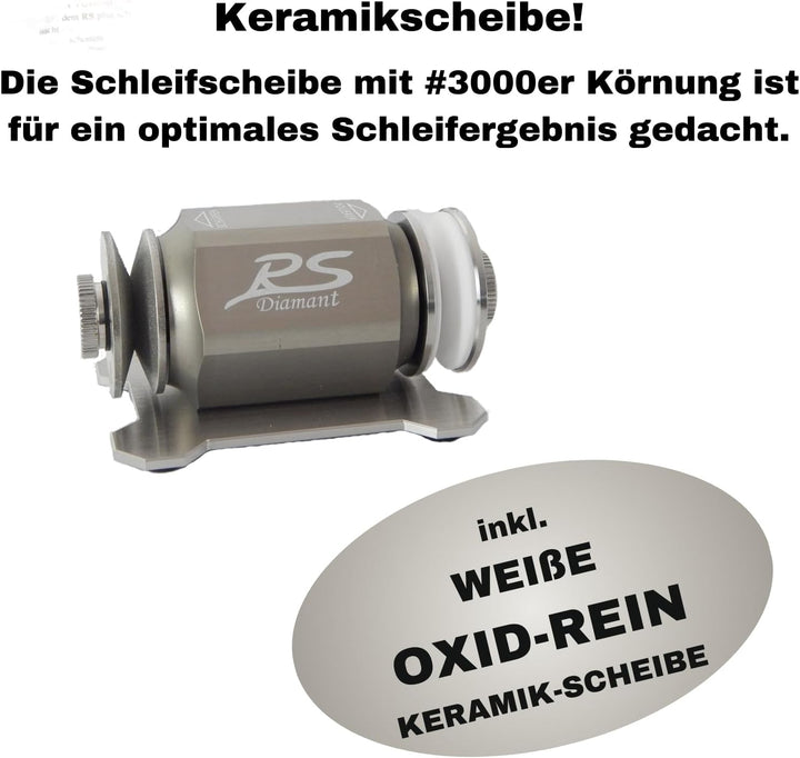 Duke-Handel Messerschärfer, Rollenschärfer, Rollenschleifer inkl. Mikrofasertuch, mit Ballig/Konvex