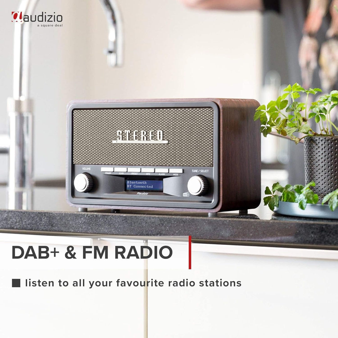 Audizio Foggia, Retro Radio, DAB Plus Radio, Bluetooth, Alarmfunktion, Radiowecker, Nostalgie Radio,