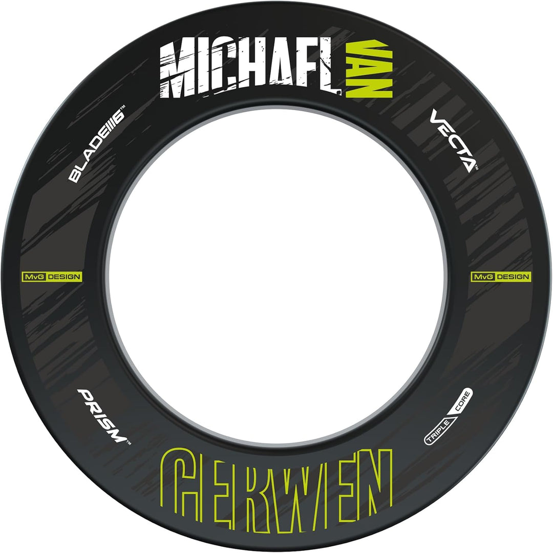 WINMAU Michael Van Gerwen MvG-Sets erhältlich mit Dartboards, Schränken, Umrandungen, Darts und Zube