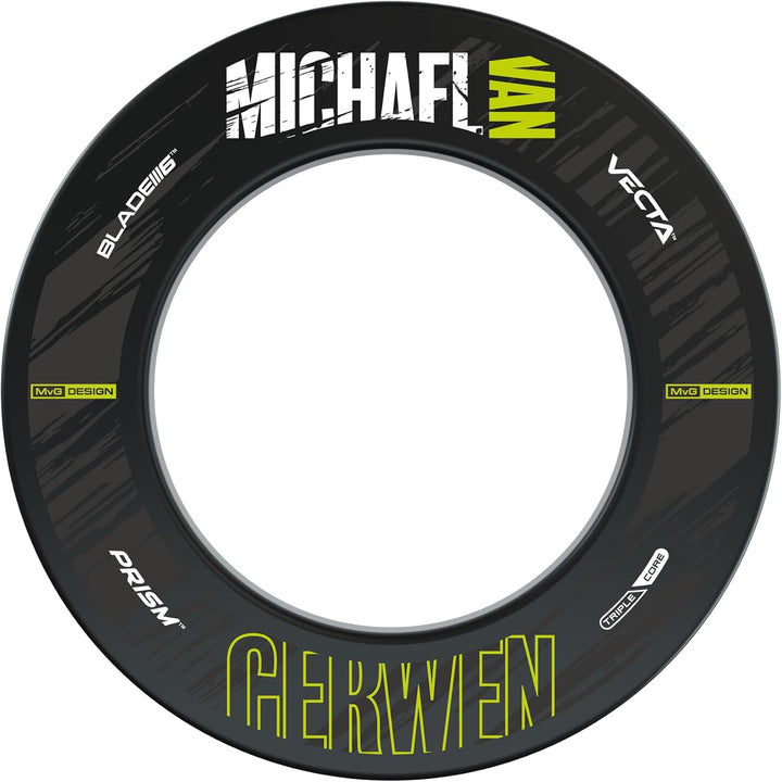 WINMAU Michael Van Gerwen MvG-Sets erhältlich mit Dartboards, Schränken, Umrandungen, Darts und Zube