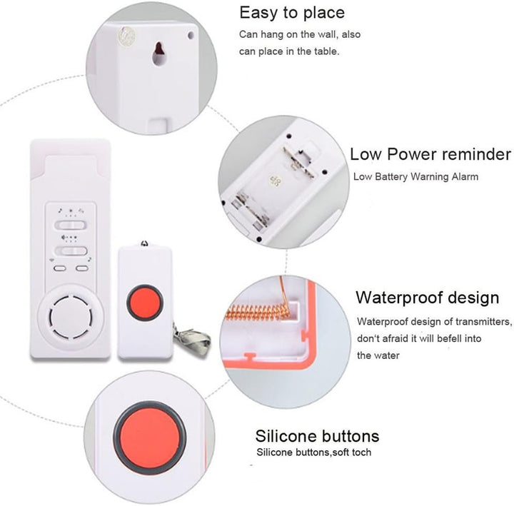Mobiler Alarm Notruf Knopf Funk Senioren Krankenpflege Hausnotruf Pflege berfall (1 in