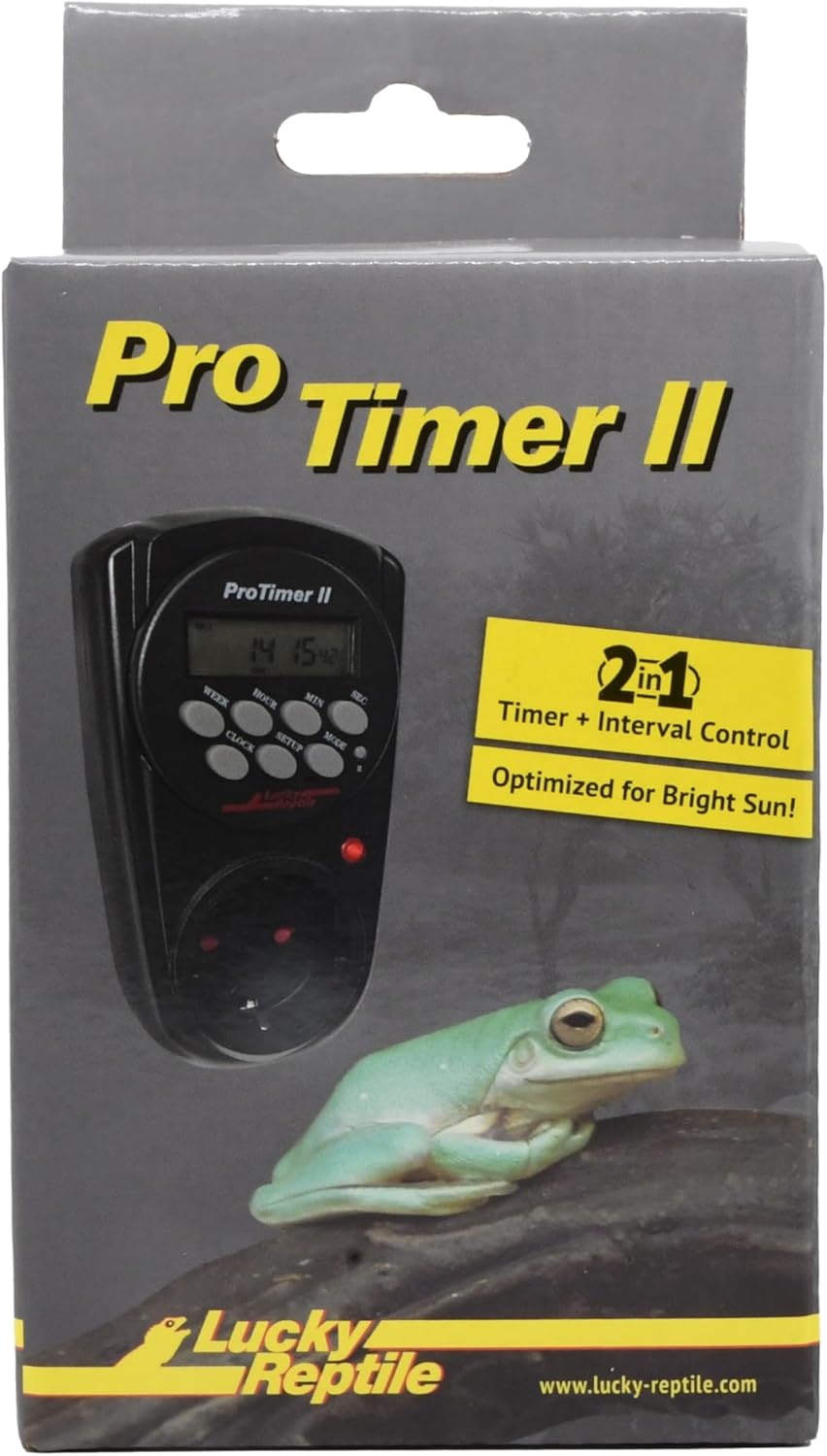 Lucky Reptile Pro Timer II - Sekunden Zeitschaltuhr mit Intervallsteuerung - Digitale Zeitschaltuhr