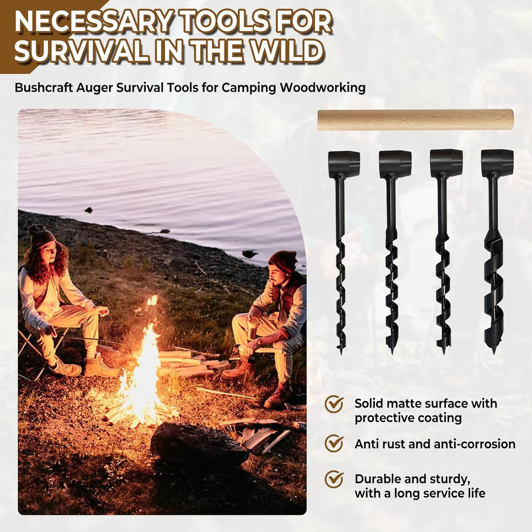 Handbohrer Bushcraft Manueller Schraubenschlüssel, Handbohrer Outdoor Schlangenbohrer Bushcraft, Sch