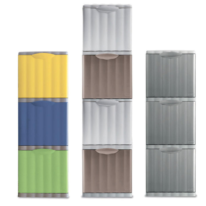 Hummelladen Mülleimer 20 Liter mit Kippfunktion Modulsystem Gelb - 40x40x30cm - seperater Eimer - Mü