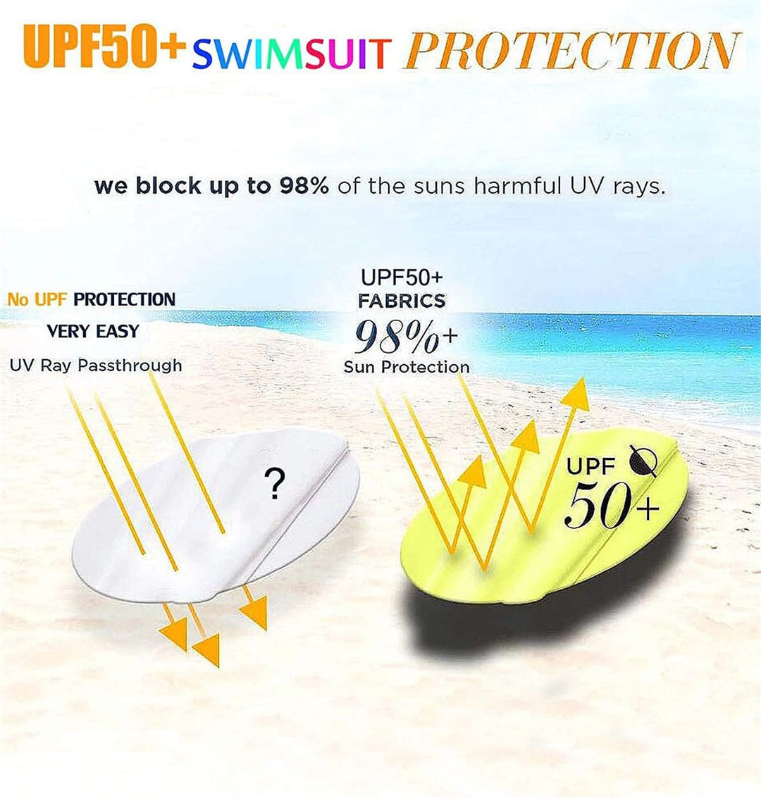 weVSwe Baby Mädchen Langarm Badeanzug UV-Schutz UPF 50+ Einteiler mit Kleinkind Sonnenhut Flap Cap 0