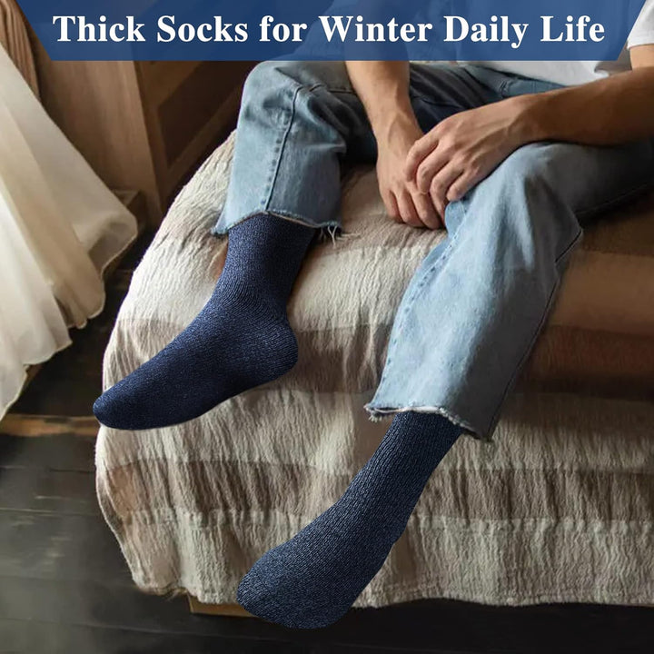Reamphy 5 Paar Thermosocken Herren, Winter Warme Socken Merino Wollsocken Herren, Dicke Atmungsaktiv