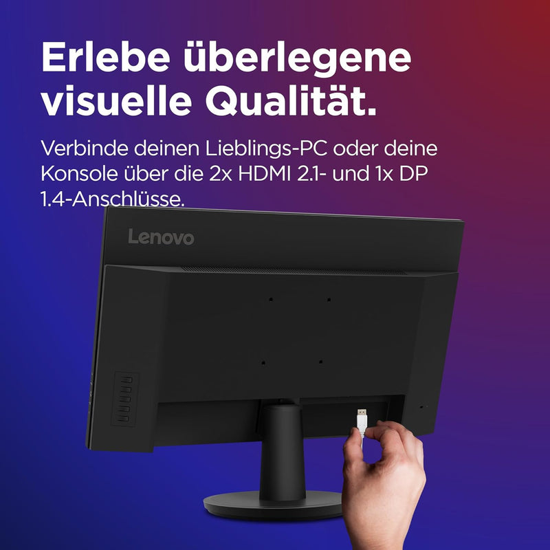 Lenovo Legion R27qe | 27" QHD Gaming Monitor | 2560x1440 | 180Hz | 450 nits | 0,5ms Reaktionszeit |