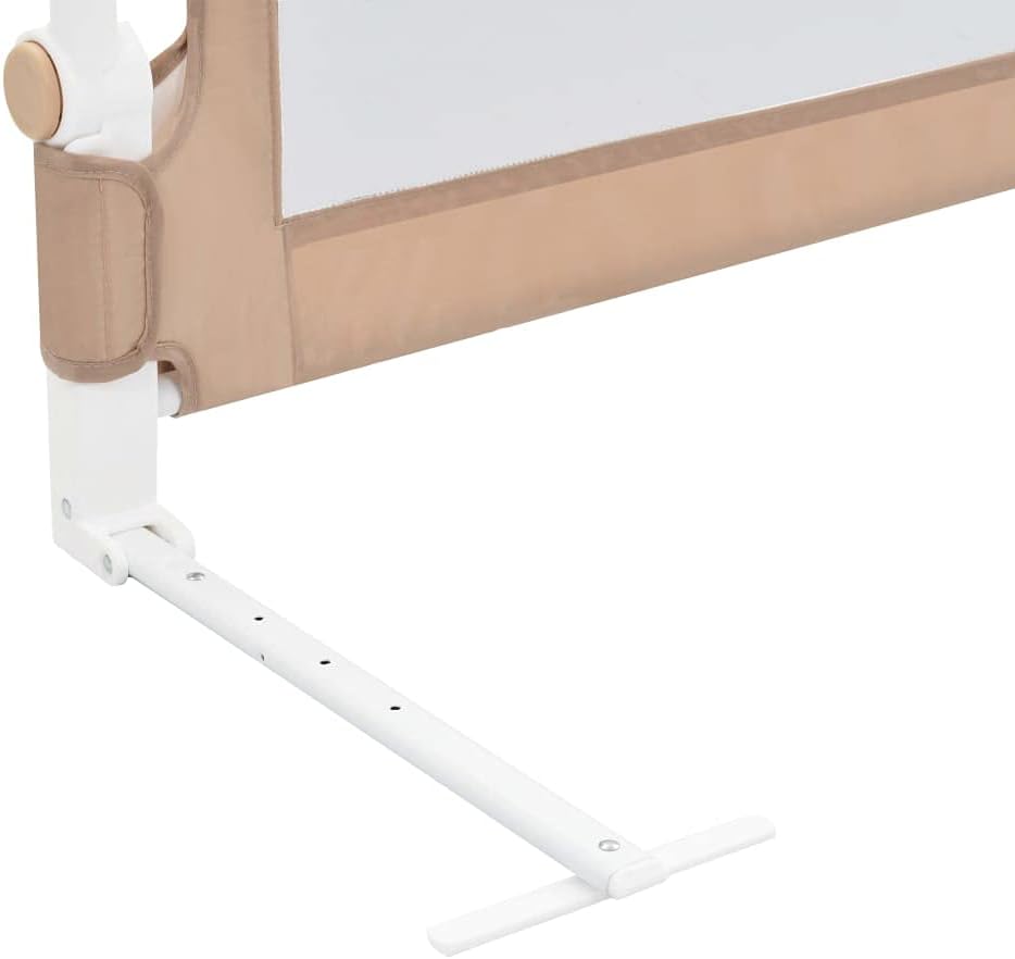 puraday Kleinkind-Bettschutzgitter Taupe 102x42 cm Polyester Bettgitter Rausfallschutz Rausfallschut