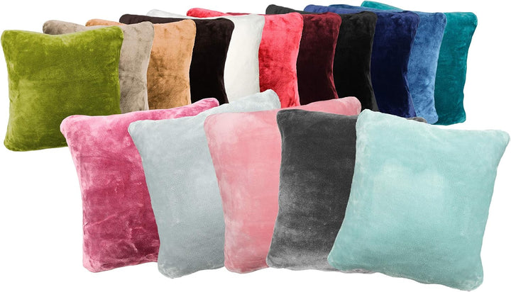 2er Pack Kuschelkissen Premium Cashmere Feeling Kissen 50x50 cm Flauschiges Sofakissen (Aqua), Aqua