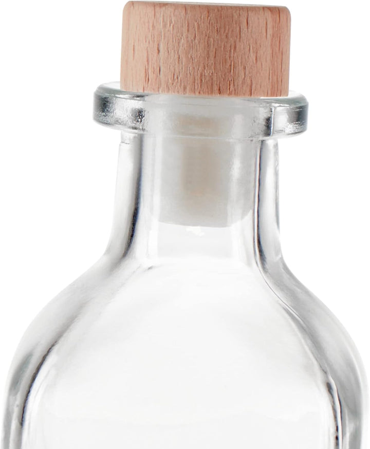 COM-FOUR® 6x Glasflasche 500 ml mit Korken - leere Flasche mit Korkenverschluss - Glasbehälter zum B