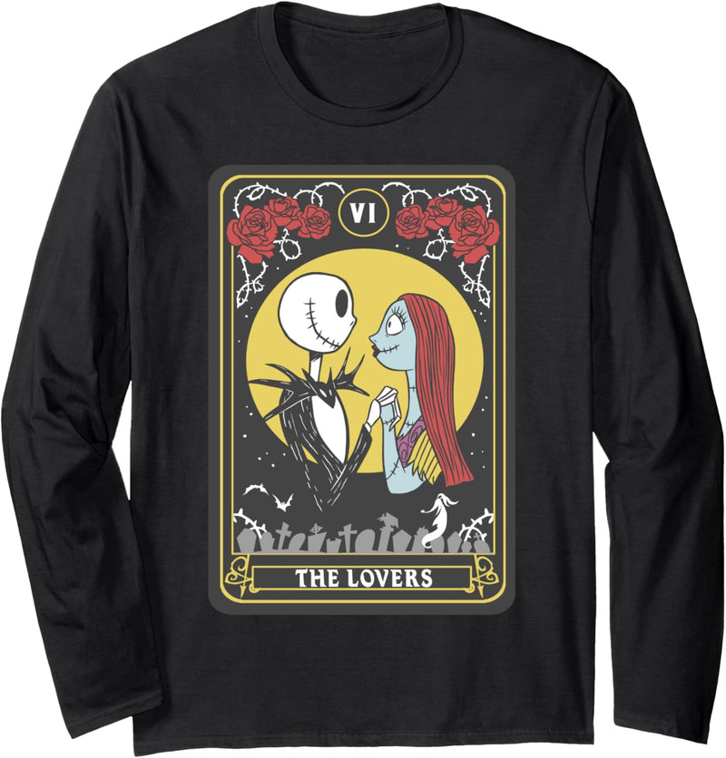 Nightmare Before Christmas Jack And Sally The Lovers Tarot Langarmshirt