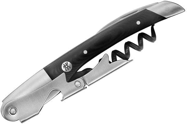 ZWILLING Henckels Sommelier Accessories Klassischer Kellner-Korkenzieher mit Micarta-Griff, Edelstah