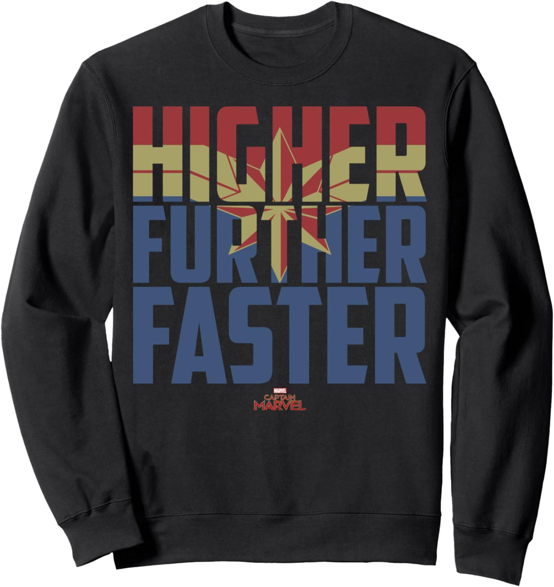 Captain Marvel Higher Further Faster Costume Fill Sweatshirt