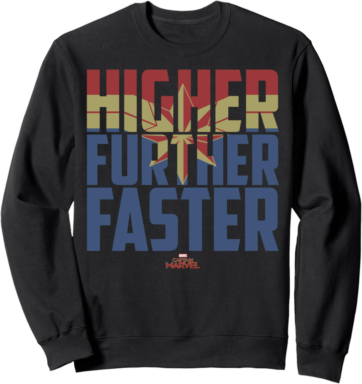 Captain Marvel Higher Further Faster Costume Fill Sweatshirt