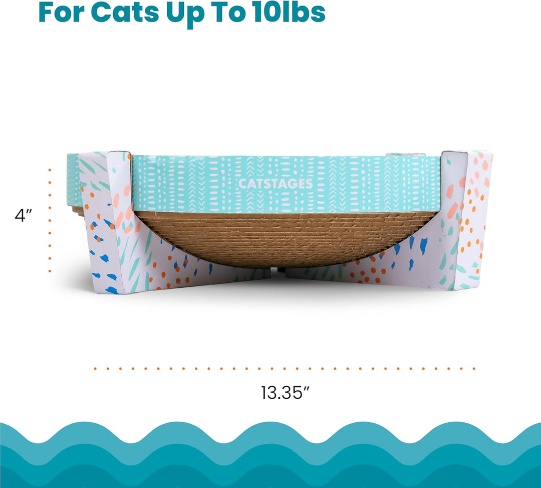 Catstages Easy Life Scratch, Snuggle & Rest - Kratzpappe mit Liegemulde - Mehrfarbig - Einheitsgröss
