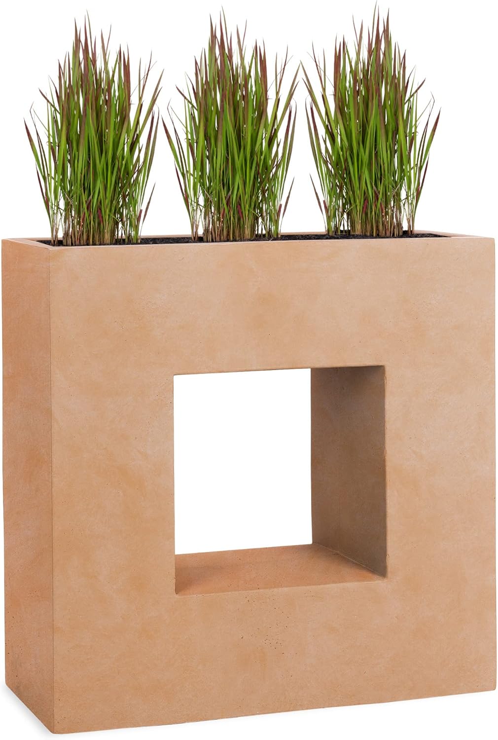 Pflanzwerk® Pflanzkübel Vista Terrakotta 66x66x28cm *Frostbeständiger Blumenkübel* *UV-Schutz* *Qual