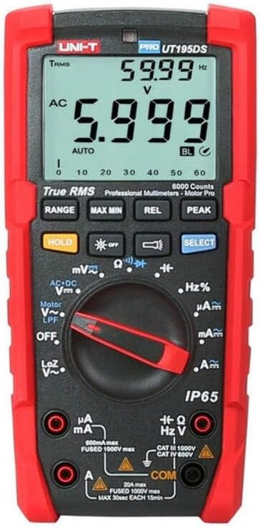 UNI-T UT195 Series UT195DS Handheld Industrial Digital multimeters IP65 and 2m Drop Proof, UT195DS