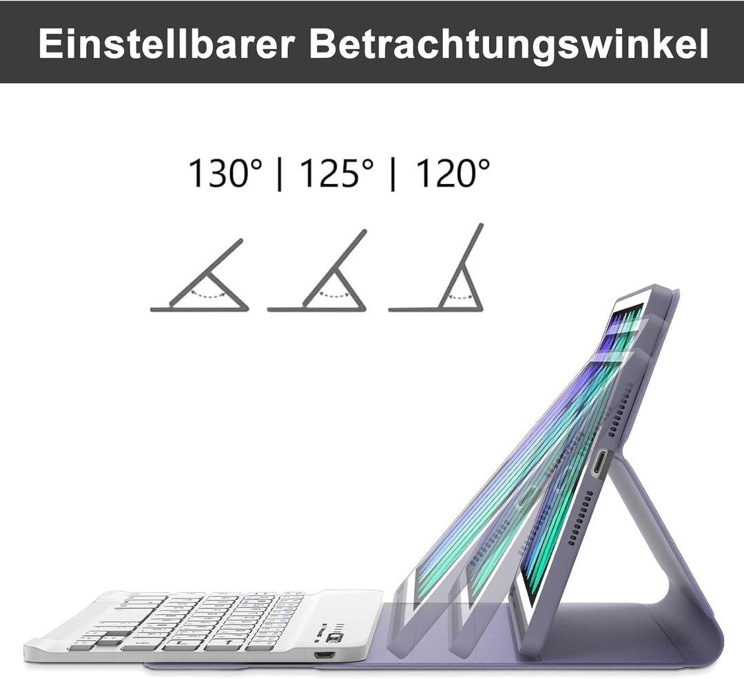Tastatur Hülle für iPad mini 5/4/3/2/1, Deutsch QWERTZ Layout Tastatur für iPad mini 5/4 2019/2015 A