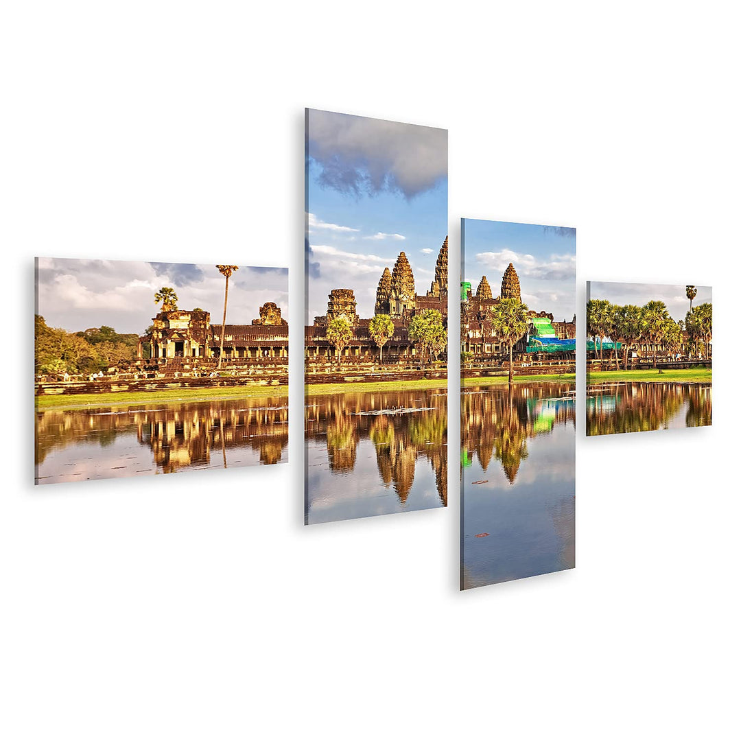 islandburner Bild auf Leinwand Angkor Wat Tempel Siem Reap Kambodscha Bilder Wandbilder Poster Leinw