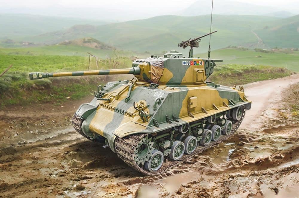 Italeri 6586S 1:35 US M4A3E8 Sherman Korea Krieg - originalgetreue Nachbildung, Modellbau, Basteln,