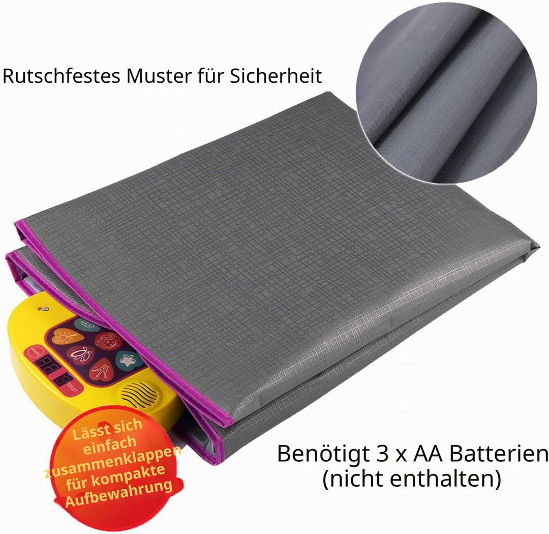SUNLIN Tanzmatte Spielzeug Geschenk für Mädchen von 3 4 5 6 Jahren, Tanzunterlage mit LED-Lichtern,