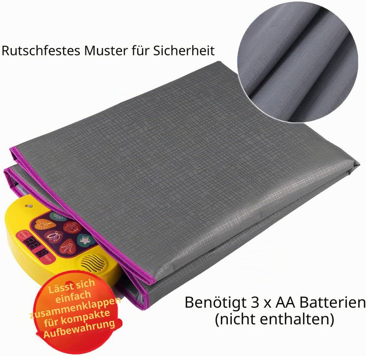 SUNLIN Tanzmatte Spielzeug Geschenk für Mädchen von 3 4 5 6 Jahren, Tanzunterlage mit LED-Lichtern,