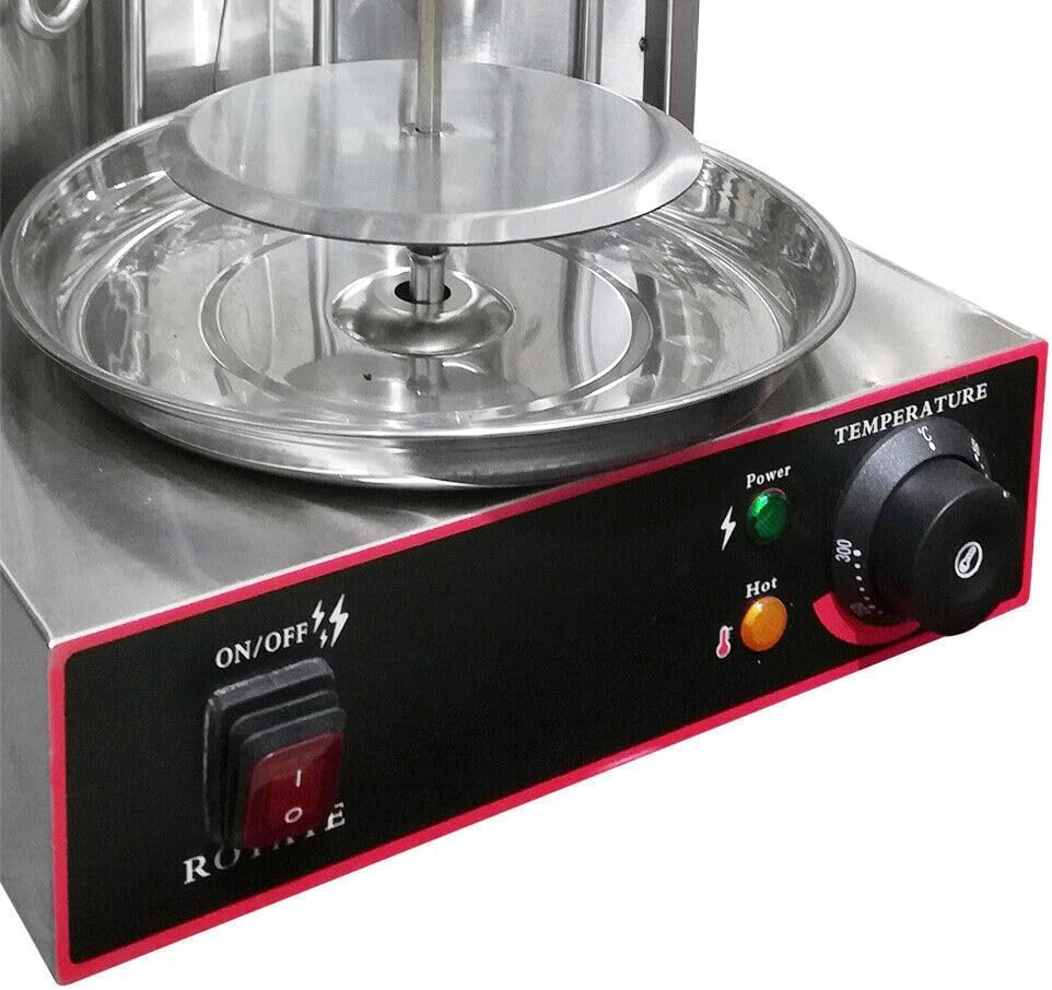 Döner-Vertikal-Multigrill 3KW Dönergrill Edelstahl Grill 0-300 Grad Kann zum Grillen von Lamm- und H