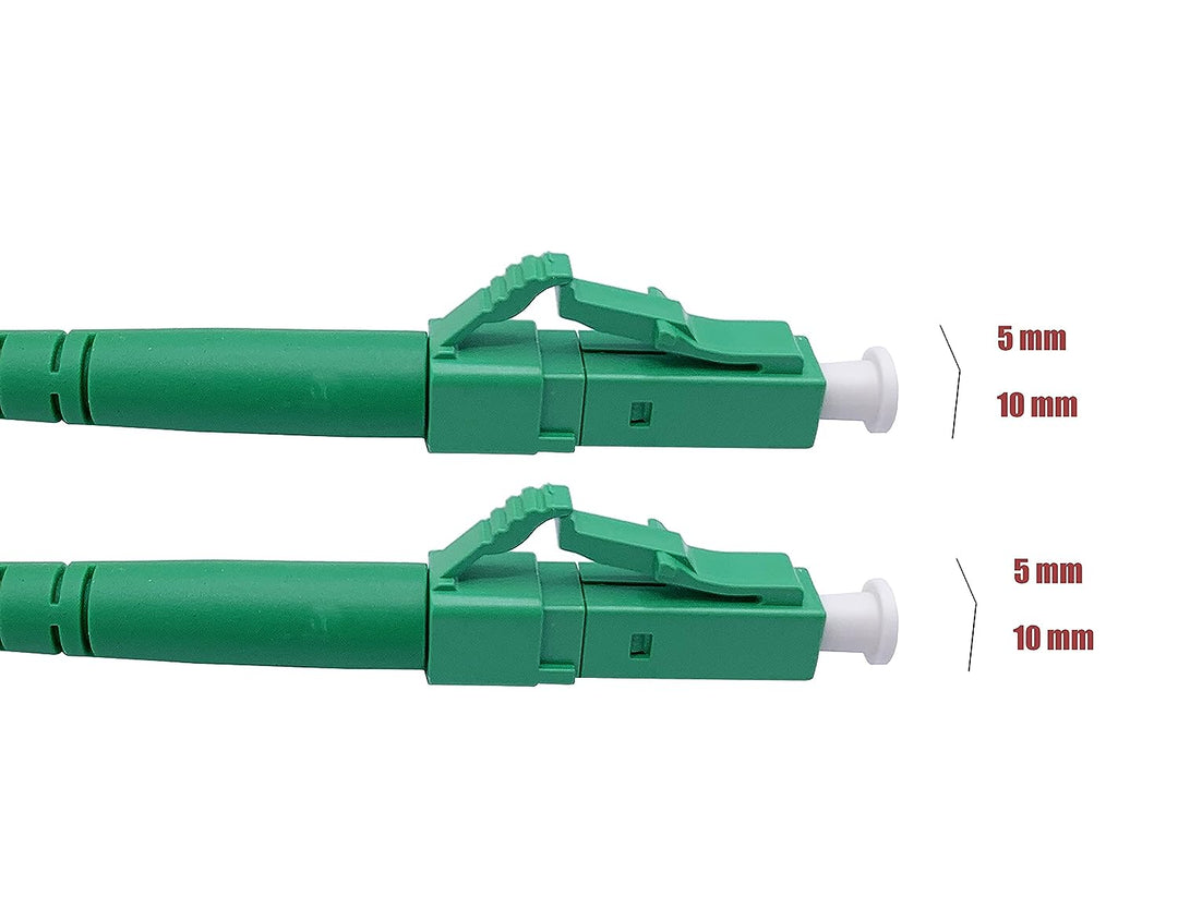 Elfcam® - 70m LWL Glasfaser-Kabel LC/APC auf LC/APC Stecker, Simplex 9/125μm Patchkabel, Lichtwellen