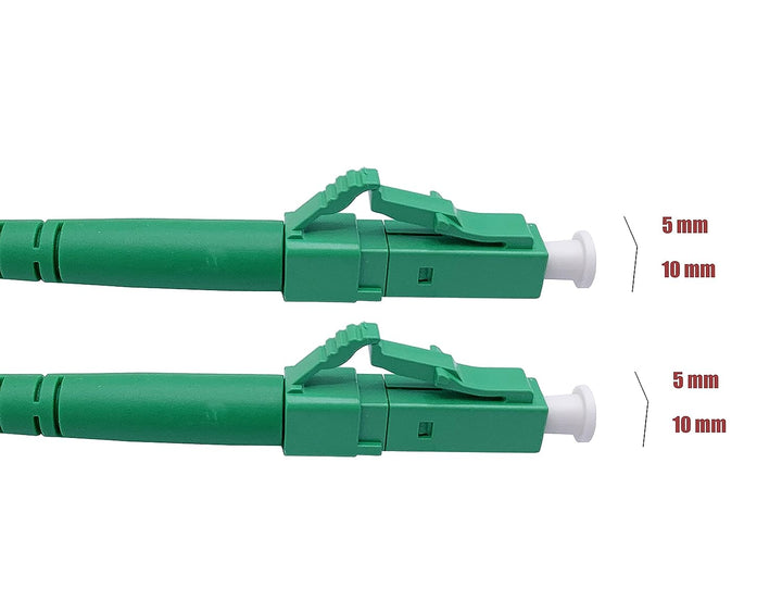 Elfcam® - 70m LWL Glasfaser-Kabel LC/APC auf LC/APC Stecker, Simplex 9/125μm Patchkabel, Lichtwellen