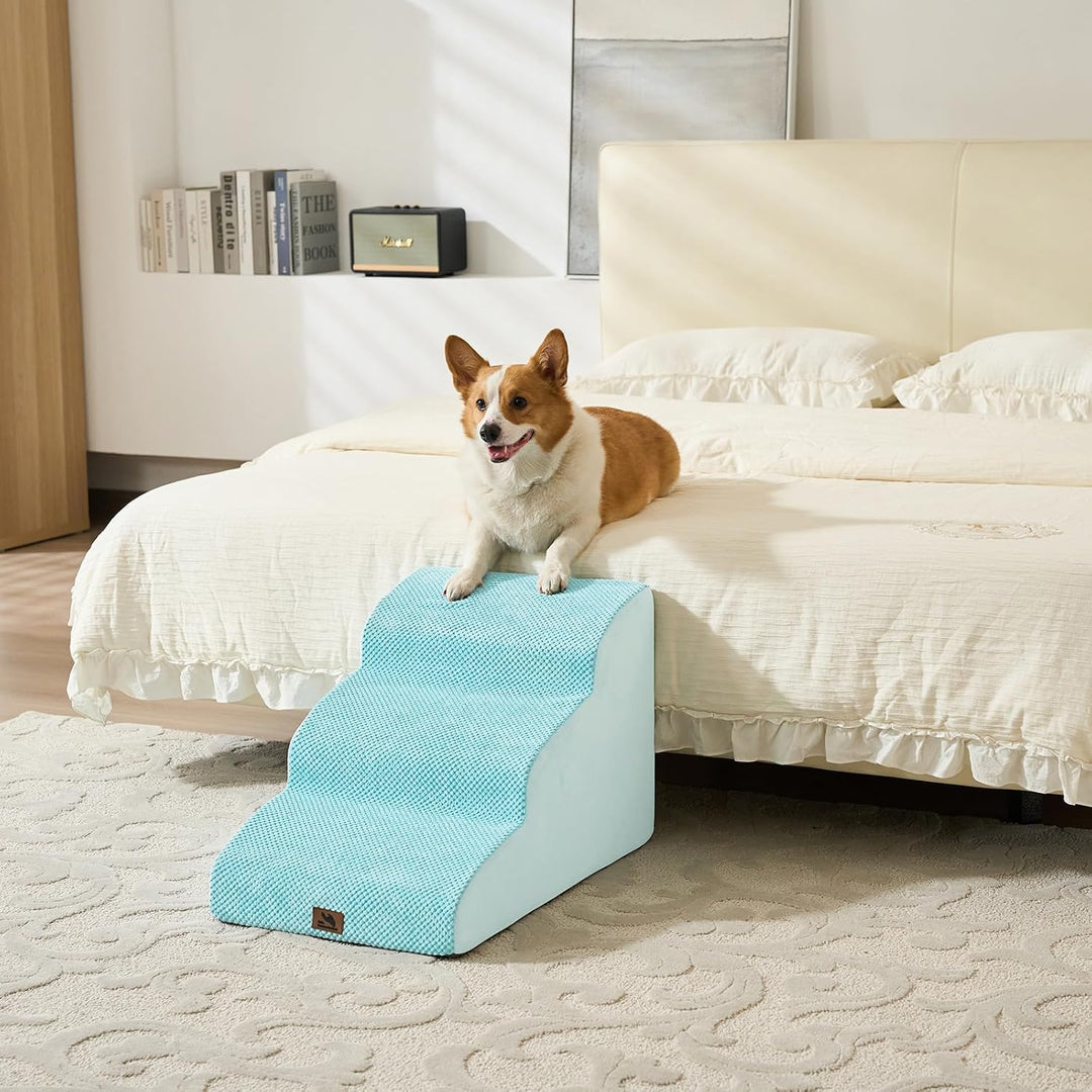 Hundetreppe für kleine Hunde, 3 Stufen 40cm Hoch Haustiertreppe, Waschbar rutschfest, Katzentreppe f