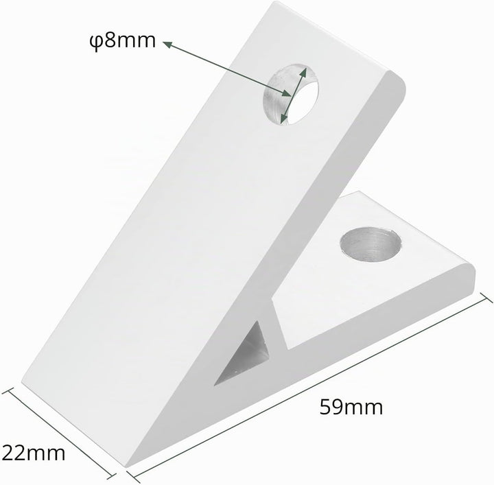 EYPINS 10x Befestigungsmaterial 45 Grad Winkel Befestigung, Aluprofil 30x30 M8 Nut 8 Raster Streben