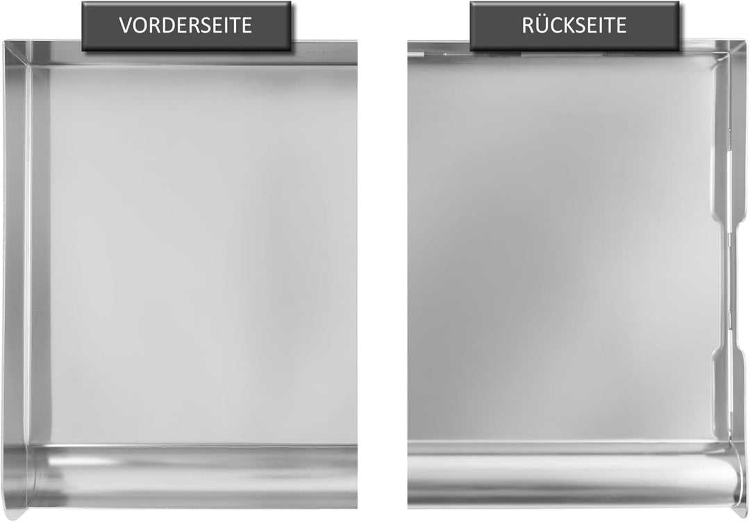 BBQ-Toro Edelstahl Grillplatte mit Grillspachtel | 49,5 x 28 cm | BBQ Plancha Set, Grillplancha, Pfa