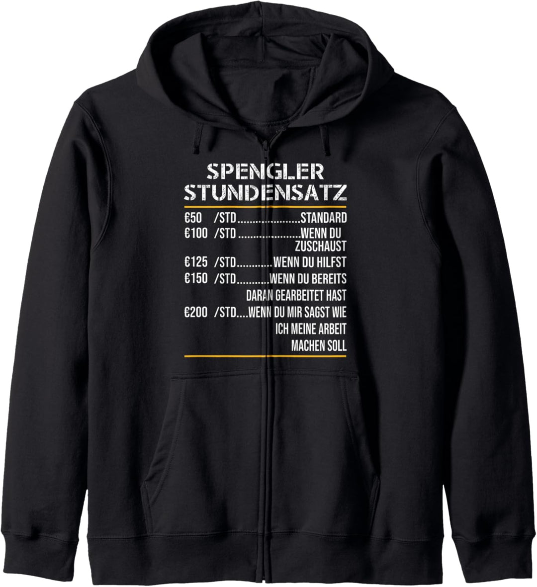 Spengler Stundensatz Zimmerer Klempner Handwerker Blechner Kapuzenjacke