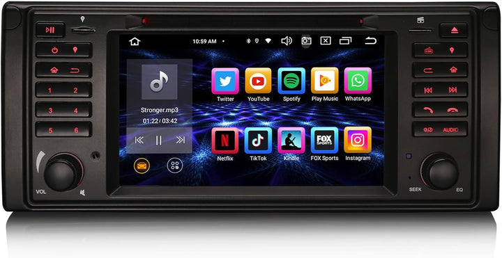 Erisin Android 14 8-Kern 4GB RAM+64GB ROM Autoradio GPS Navi für BMW 5er E39 M5 7 Zoll Bluetooth 5.0