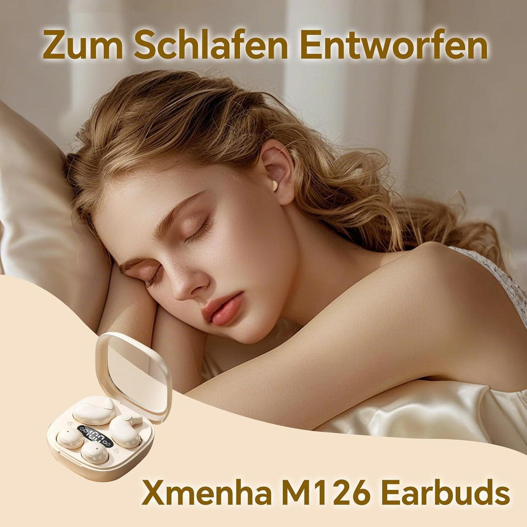 2 Paar Mini Unsichtbare Kopfhörer Kabellos Bluetooth für Kleine Ohren Schlafkopfhörer Seitenschläfer