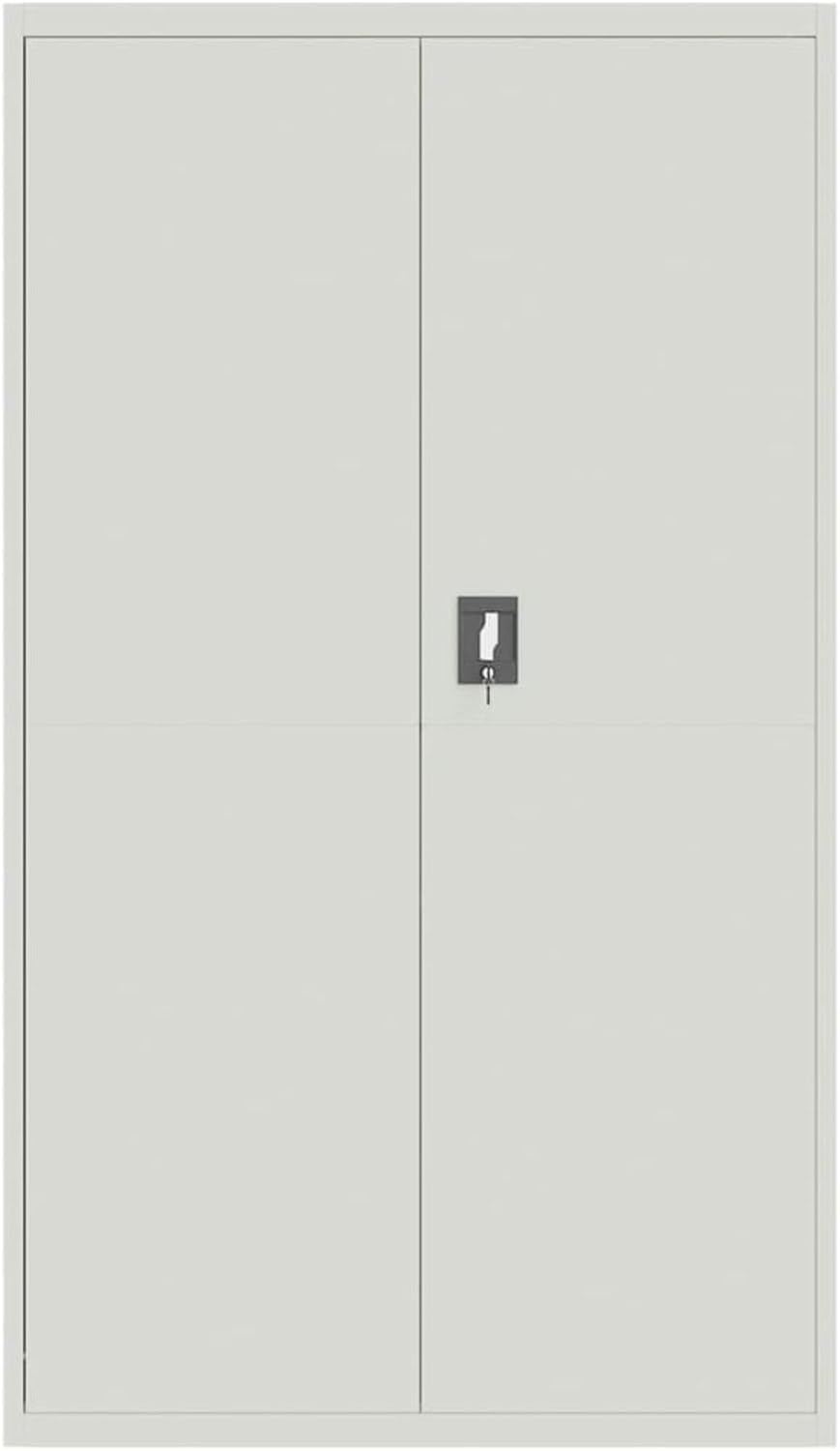 GuyAna Aktenschrank Hellgrau 105x40x180 cm Stahl Schrank BüRo Ordnerschrank AktenschräNke Stahlschra