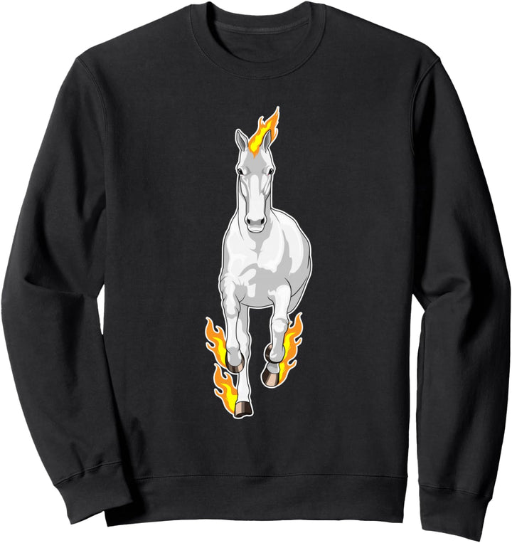 Pferd Flammen Sweatshirt