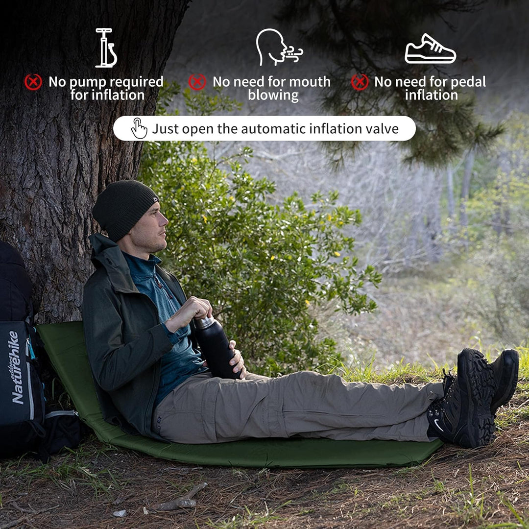 Naturehike Selbstaufblasende Schlafmatten-5cm Dicke Strapazierfähige Campingmatratze, Verbindbar mit