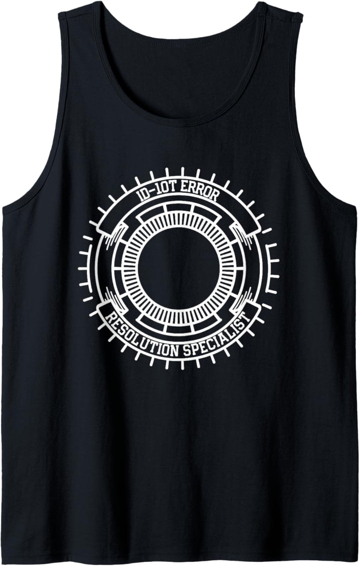 Funny Tech Support IT ID-10T Error Resolution Specialist Tank Top