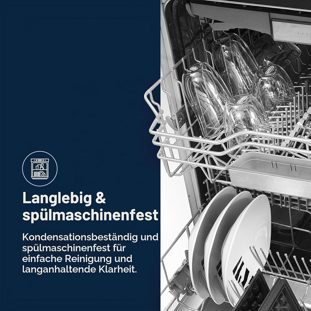 De'Longhi Gläser Set DLSC312, 2 doppelwandige Thermogläser mit Isolierfunktion für kalte und warme G