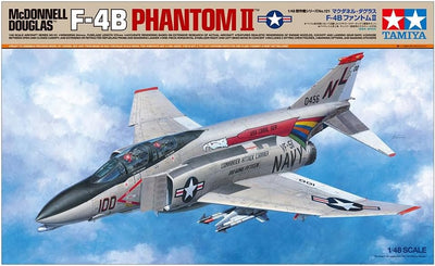 Tamiya 61121-000 Fahrzeug 61121 1:48 F-4B Phantom II Mcdonnell Douglas-Originalgetreue Nachbildung,