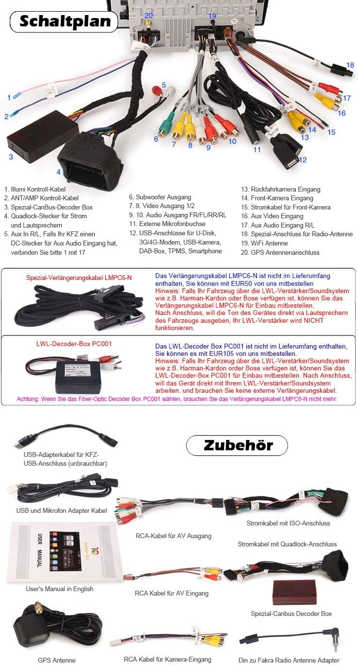 GONFEN 9 Zoll Android 11 Autoradio GPS Navi für Mercedes Benz ML Klasse W164 GL Class X164 Kabellose