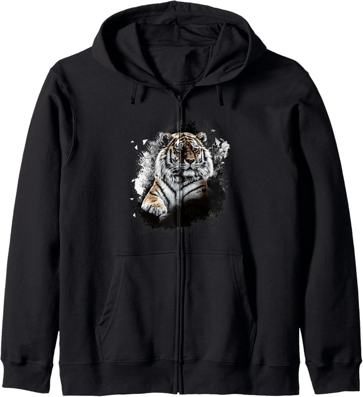 Realistischer Tiger Tier Geburtstag Geschenk Kapuzenjacke